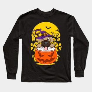 Halloween Puppy Wizard Cute Dog Obsessed Long Sleeve T-Shirt